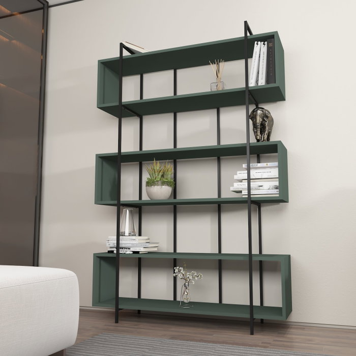 Hanah Home Estantería Verde y Negro Hanah Home Estantería Verde y Negro